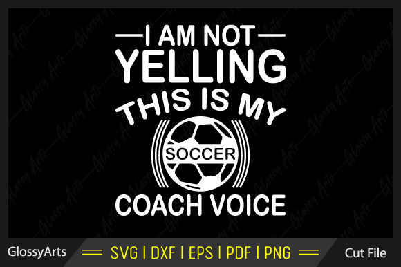 A Bold Soccer Coach Design for Crafts and Graphics