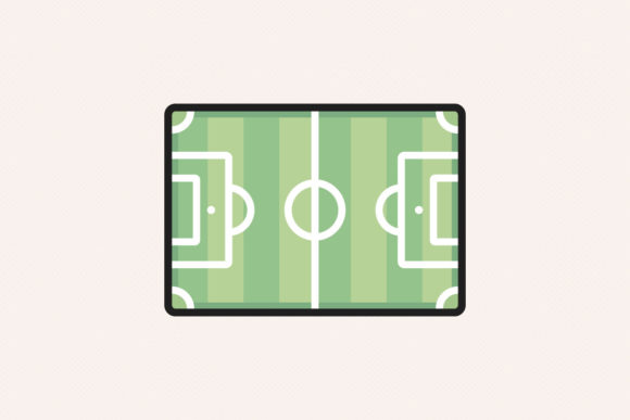 A Soccer Field Icon for Small Business Branding Graphics