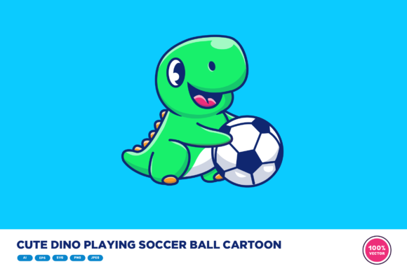 Cute Dino Playing Soccer: A Design Review for Embroidery Projects