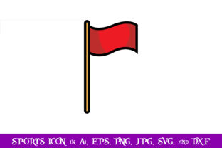 Red Soccer Corner Flag Sport Icon: Review for Graphics & Icons