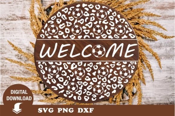 Soccer, Leopard & Door Sign Graphics for Print Templates
