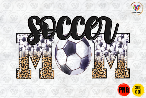Soccer Mom Leopard Sublimation: A Versatile Graphics Asset for Print Templates