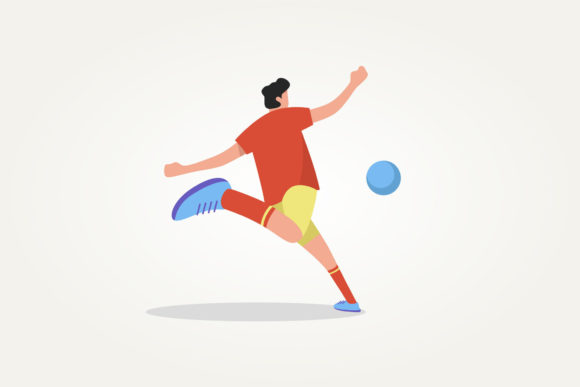 Soccer Player Kicks the Ball Vector: Graphics & Template Review